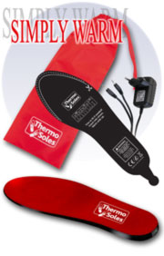 Werbung für unsere Thermo Soles - beheizbaren Sohlen mit eingebautem Akku inklusive dazugehörigem Ladegerät